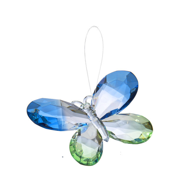 Ganz Crystal Expressions Colorful Butterfly Ornament - Blue and Green