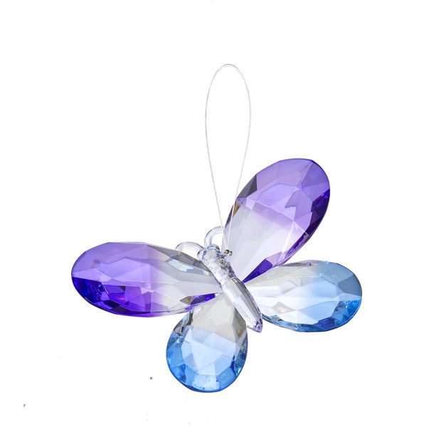Ganz Crystal Expressions Colorful Butterfly Ornament - Purple and Blue
