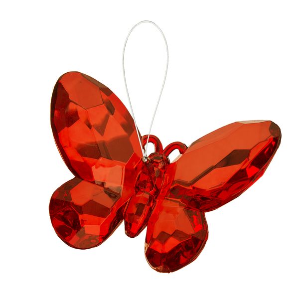 Ganz Wings of Wonder Birthstone Butterfly Ornament for July - Ruby