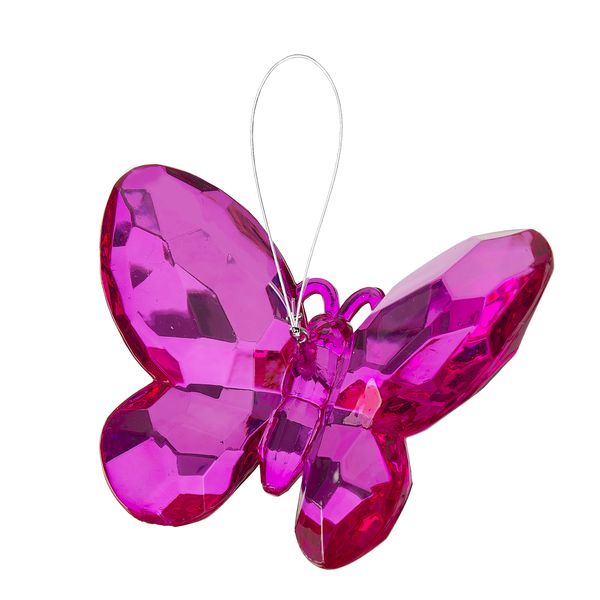 Ganz Birthstone Butterfly Ornament for October - Pink Tourmaline