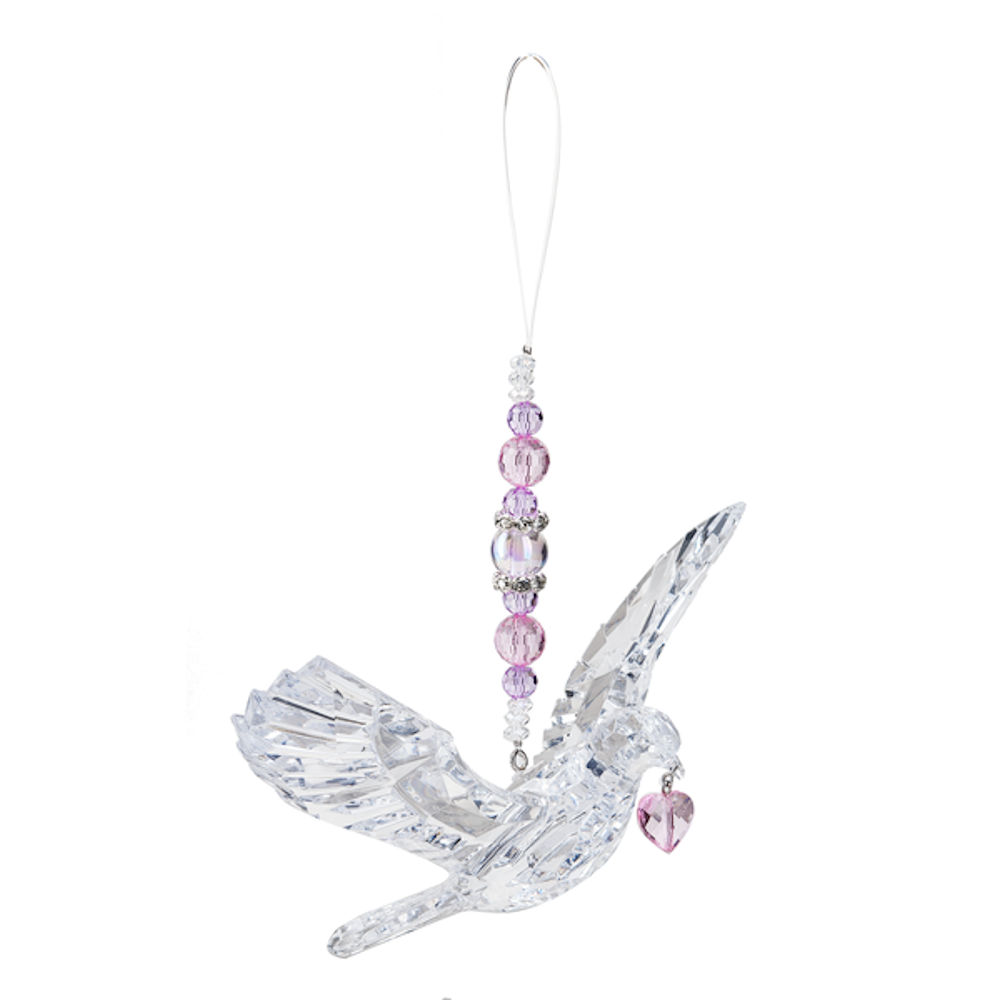 Ganz Crystal Expressions Hanging Dove with Heart