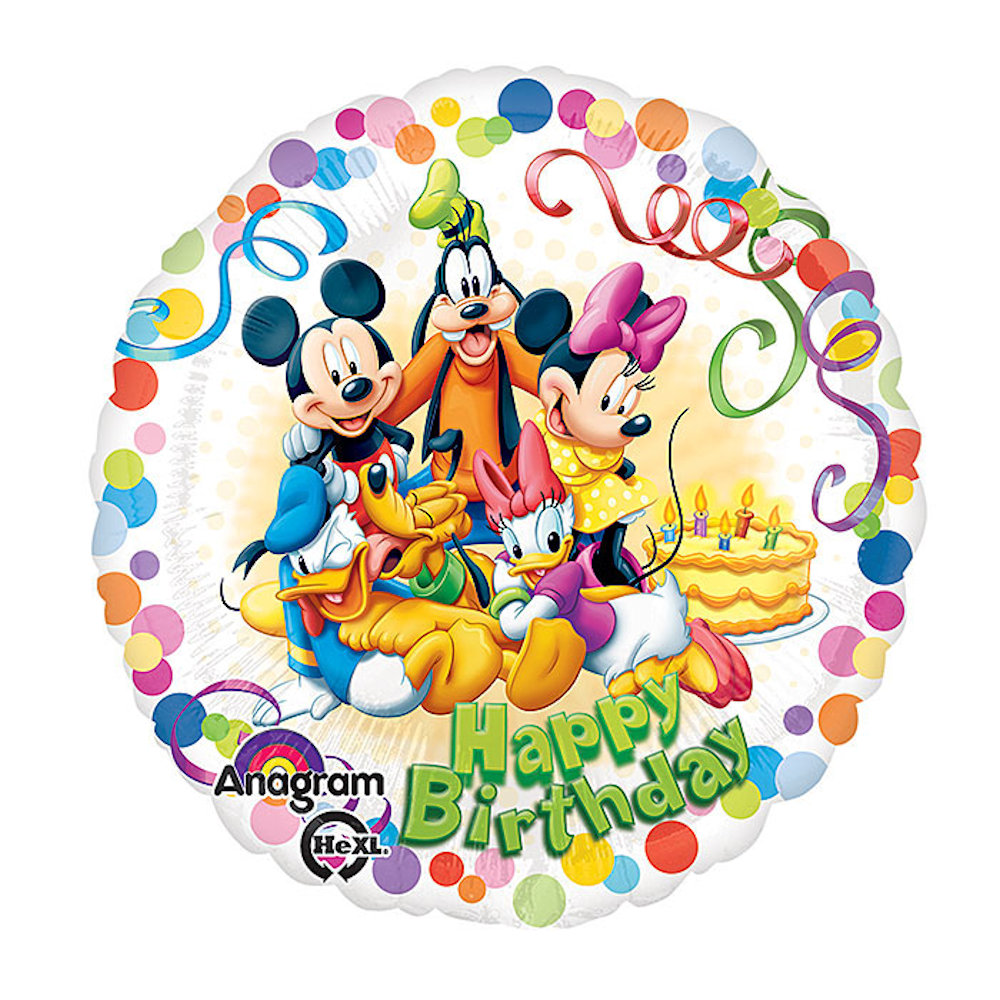 burton+BURTON 17" Happy Birthday Mickey and Friends Balloon