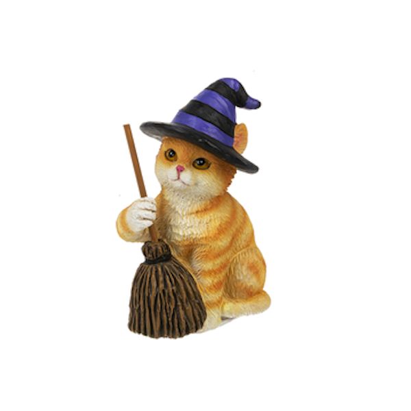 Ganz Halloween Costume Cat Dressed As A Witch Figurine