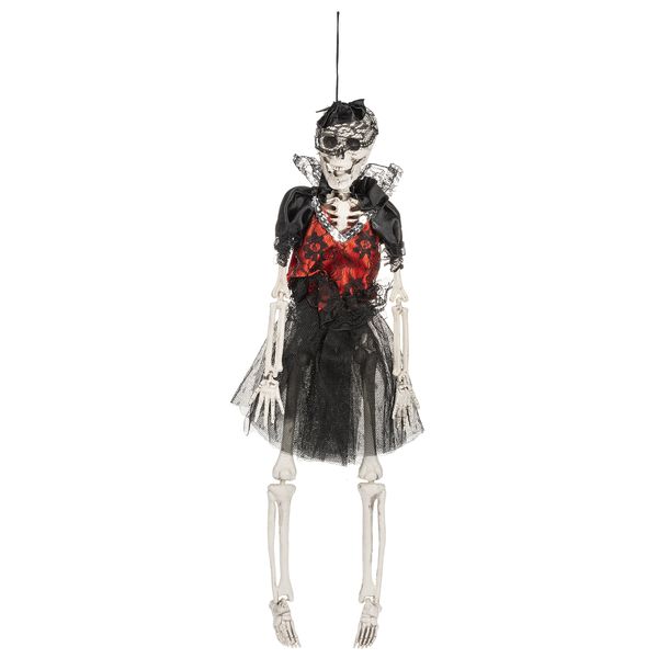 Ganz Costume Skeleton Ornament - Black and Red Dress