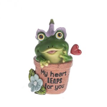 Ganz Critters in Pots Figurine - My Heart Leaps Leaps For You