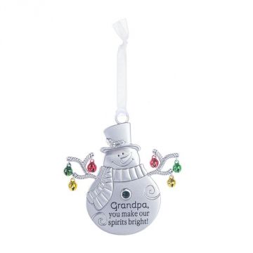 Ganz Jingle Bell Snowman Ornament - Grandpa, you make our spirits bright!