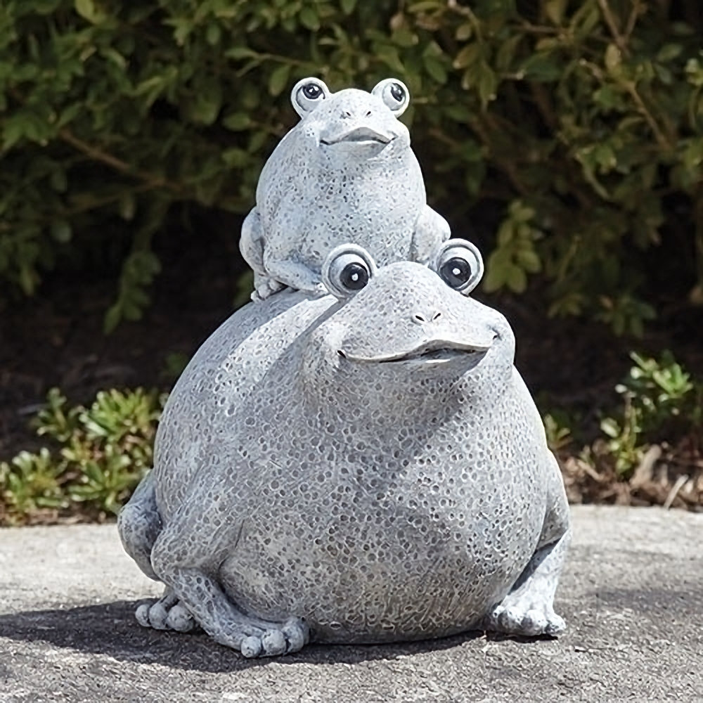 Roman Mother and Baby Frog Garden Statue