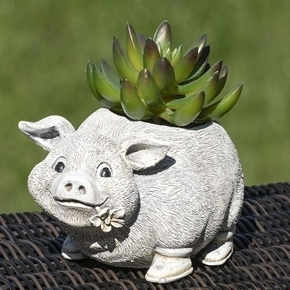 Roman Pudgy Pals Mini Pig Planter