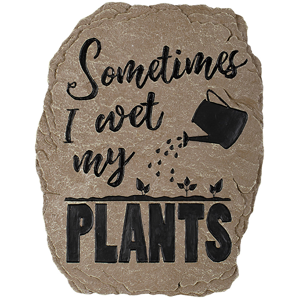 Carson Home Accents Wet My Plants Garden Stone