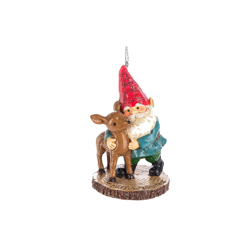 Ganz Midwest-CBK Adventure Gnome With Deer Ornament