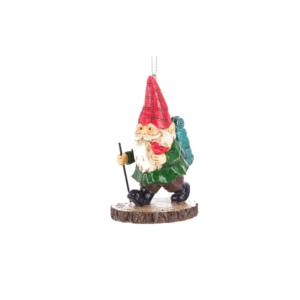 Ganz Midwest-CBK Adventure Gnome With Cardinal Ornament