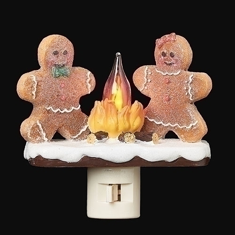 Roman Gingerbread Couple Campfire Night Light