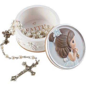 Precious Moments Faith Is The Light That Guides You Girl Rosary Box