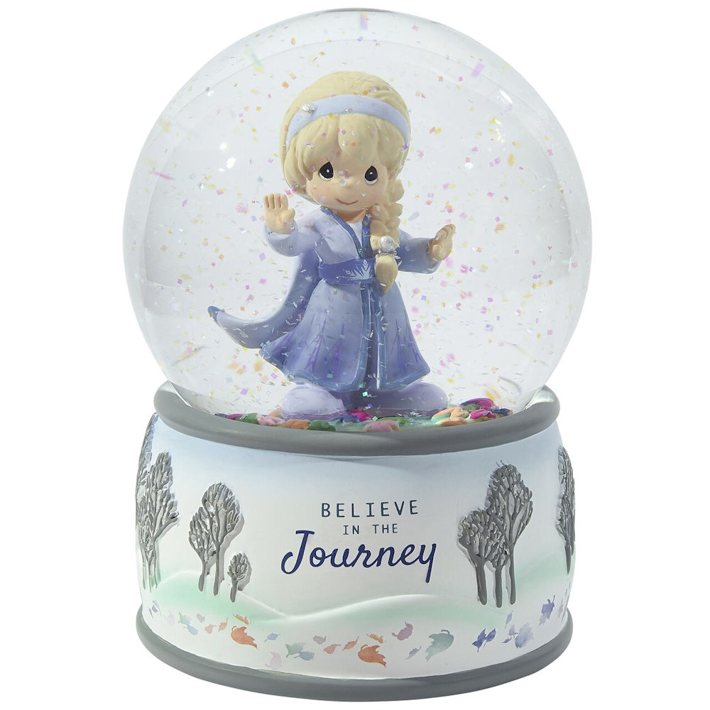 Precious Moments Disney Believe in the Journey Elsa Musical Snow Globe