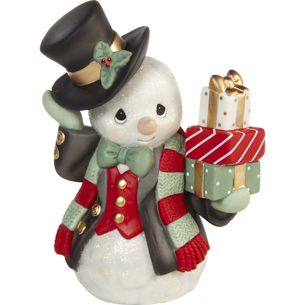 Precious Moments Wrapped Up In Holiday Cheer Annual Snowman Figurine