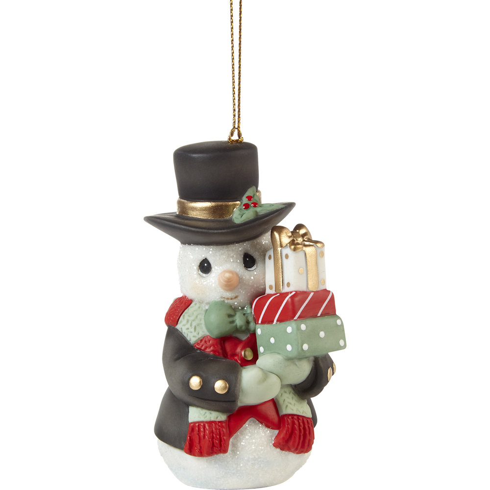 Precious Moments Wrapped Up In Holiday Cheer Annual Snowman Ornament