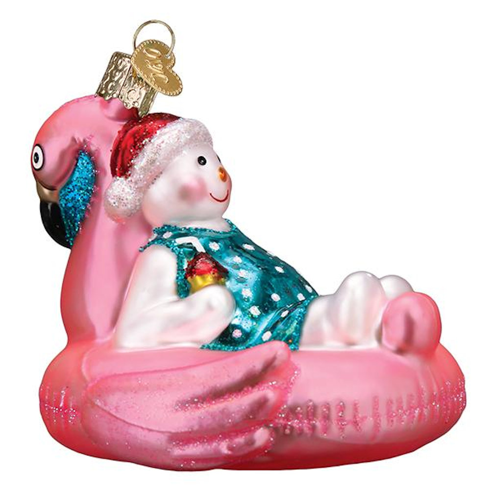 Old World Christmas Pool Float Snowman Ornament