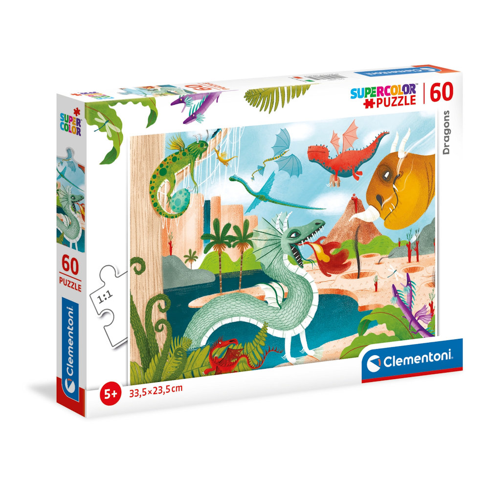 Clementoni Super Color Series 60 - Dragons Puzzle