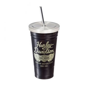 Evergreen Harley-Davidson Heritage Stainless Steel Insulated Cup with Straw