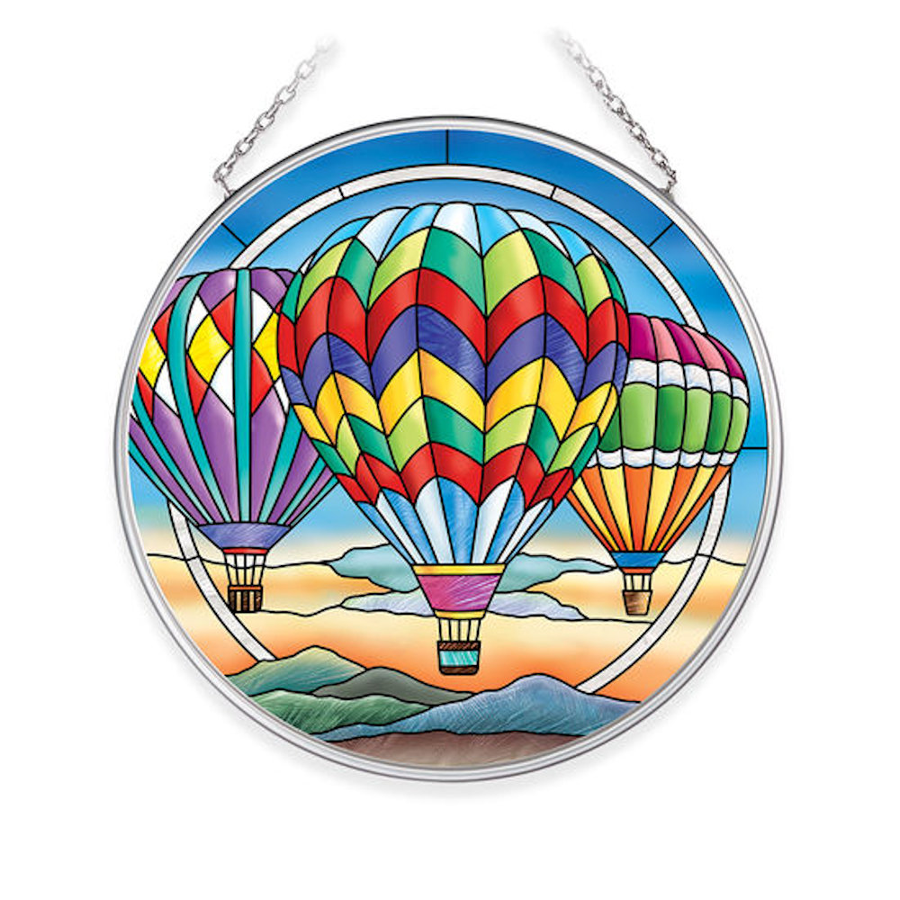 Amia Hot Air Balloons Medium Circle Suncatcher