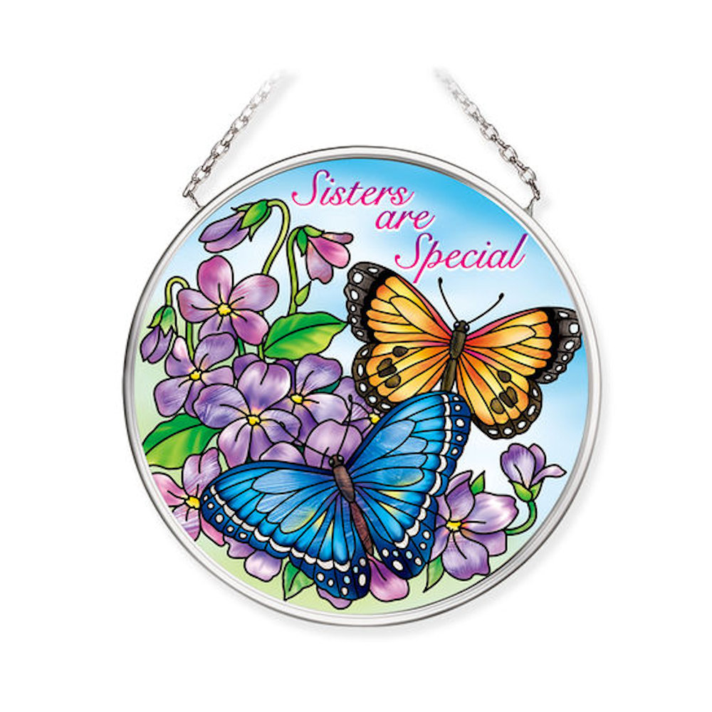 Amia Sisters are Special Small Circle Suncatcher