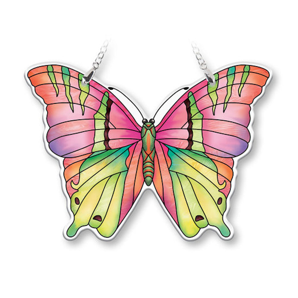 Amia Garden Jewels Water Cut Opal Butterfly Medium Suncatcher