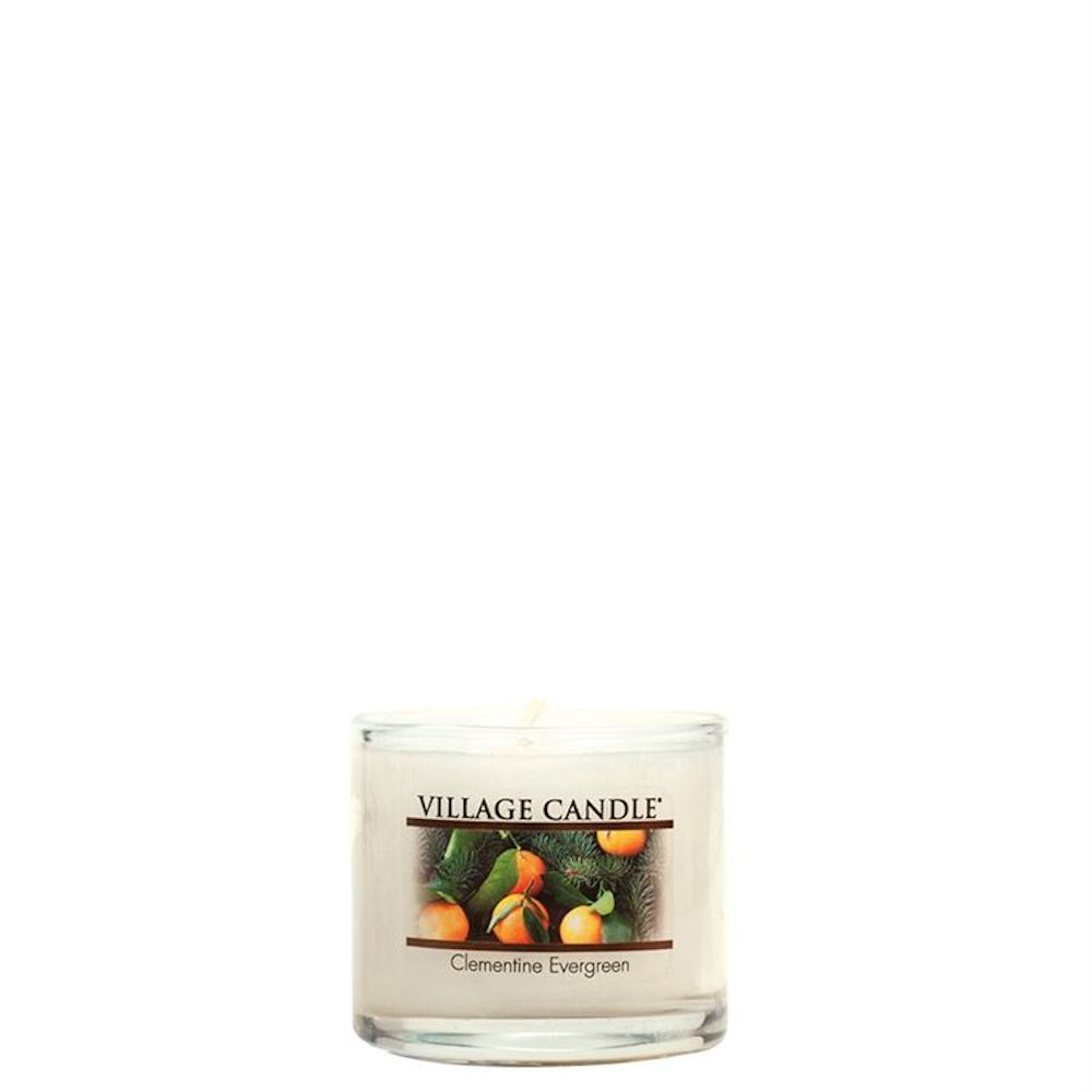 Village Candle Clementine Evergreen - Mini Glass Votive