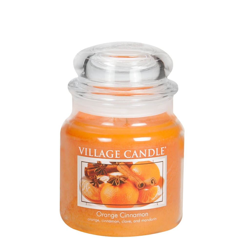 Village Candle Orange Cinnamon - Medium Apothecary Candle