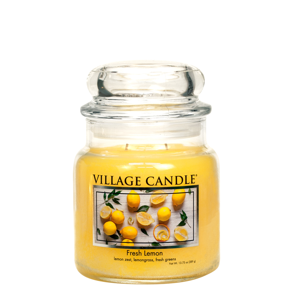Village Candle Fresh Lemon - Medium Apothecary Candle