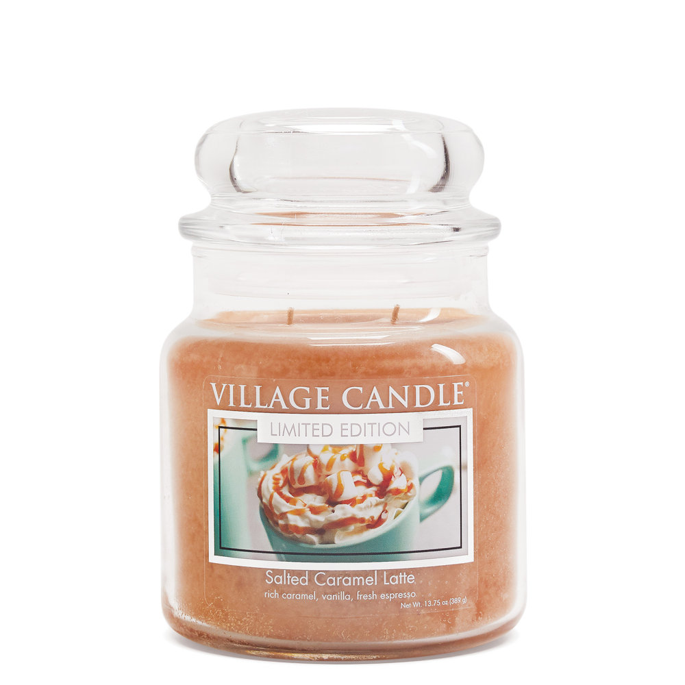 Village Candle Salted Caramel Latte - Medium Apothecary Candle
