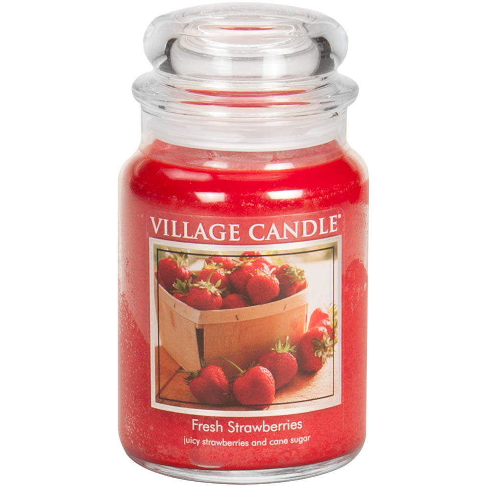 Village Candle Fresh Strawberries - Large Apothecary Candle