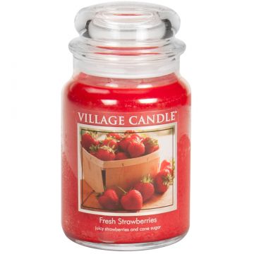 Village Candle Fresh Strawberries - Large Apothecary Candle