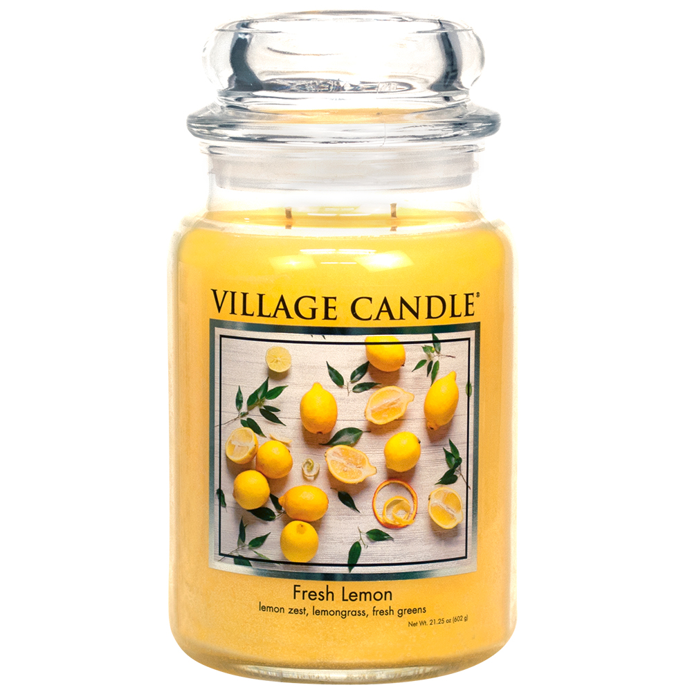 Village Candle Fresh Lemon - Large Apothecary Candle