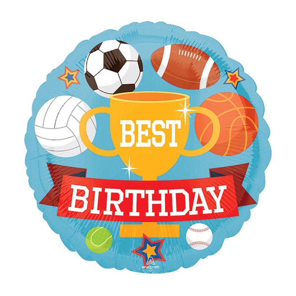 burton+BURTON 18" Happy Birthday Sports Balloon