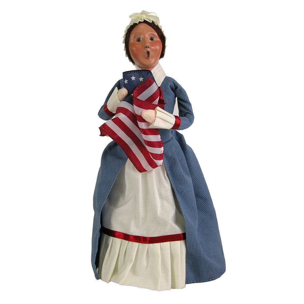 Byers' Choice Specialty Characters Betsy Ross Colonial Woman with Flag