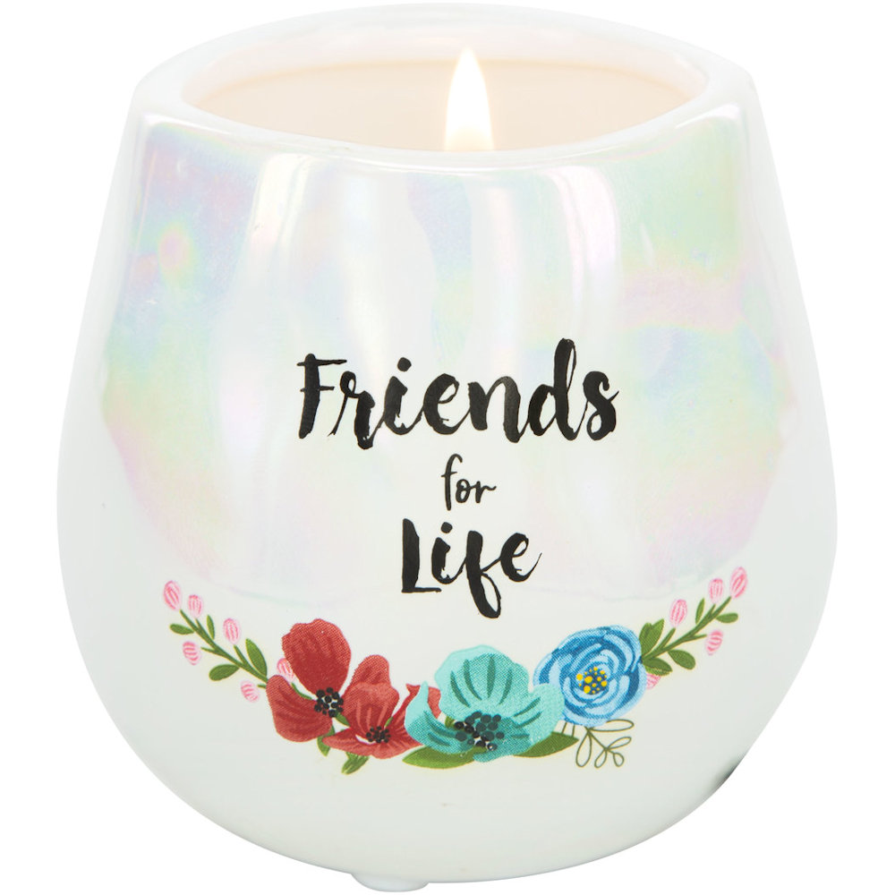Pavilion Gift Friends for Life 8 oz 100% Soy Wax Candle Serenity Scent