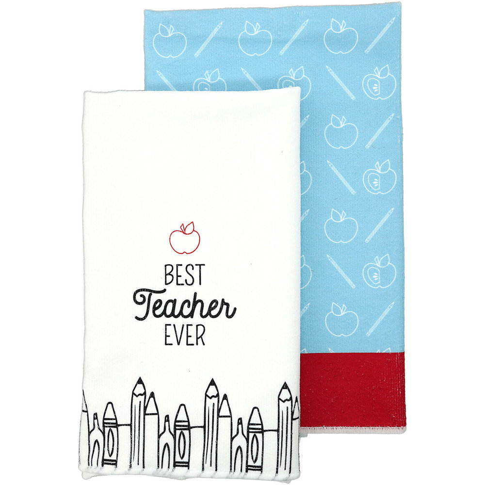 Pavilion Gift Teachable Moments Best Teacher Ever - Tea Towel Gift Set