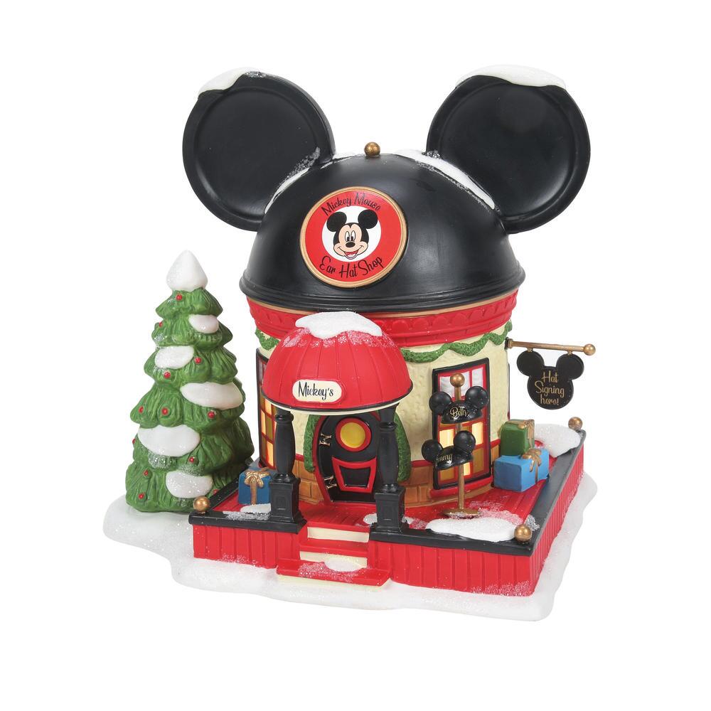 Department 56 Mickey Mouse Ear Hat Shop Lighted Building