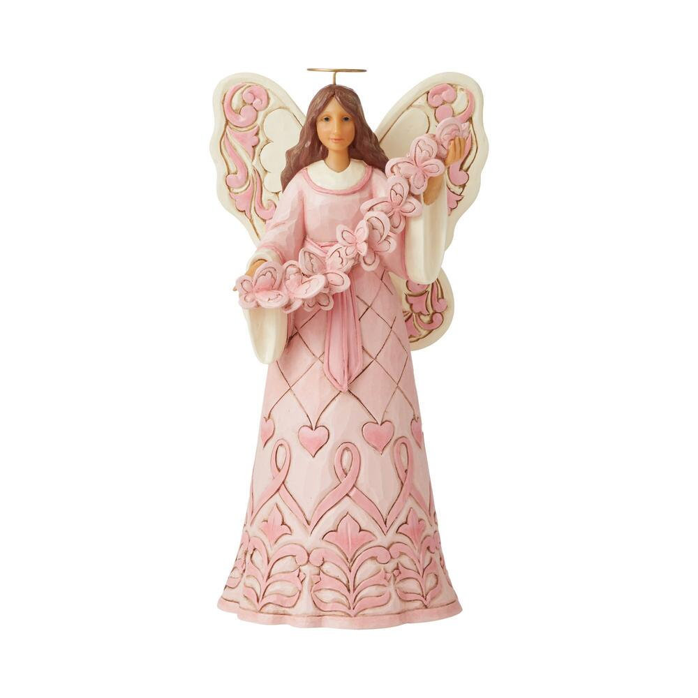 Heartwood Creek Pink Angel and Butterfly Breast Cancer Figurine