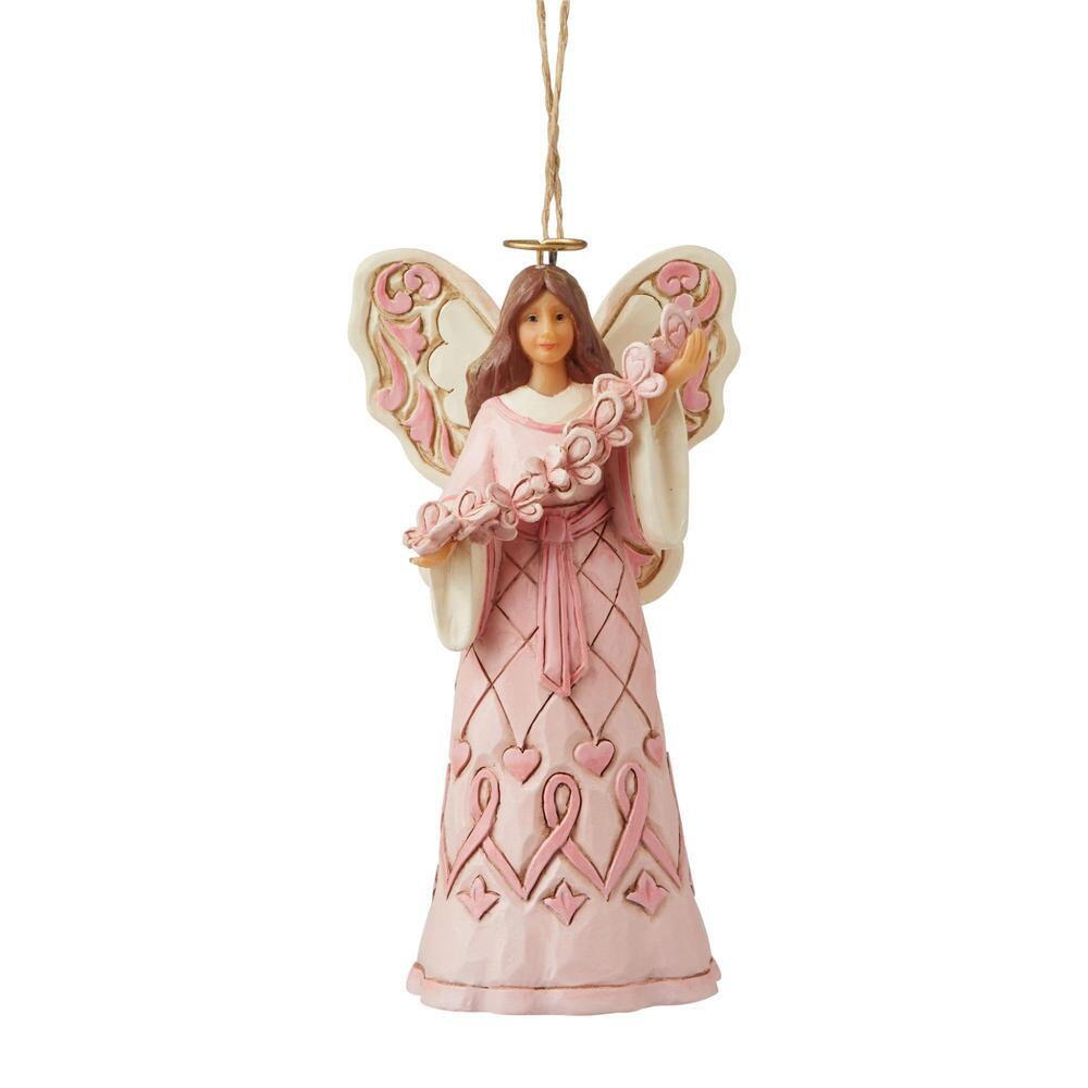 Heartwood Creek Pink Angel and Butterfly Breast Cancer Ornament