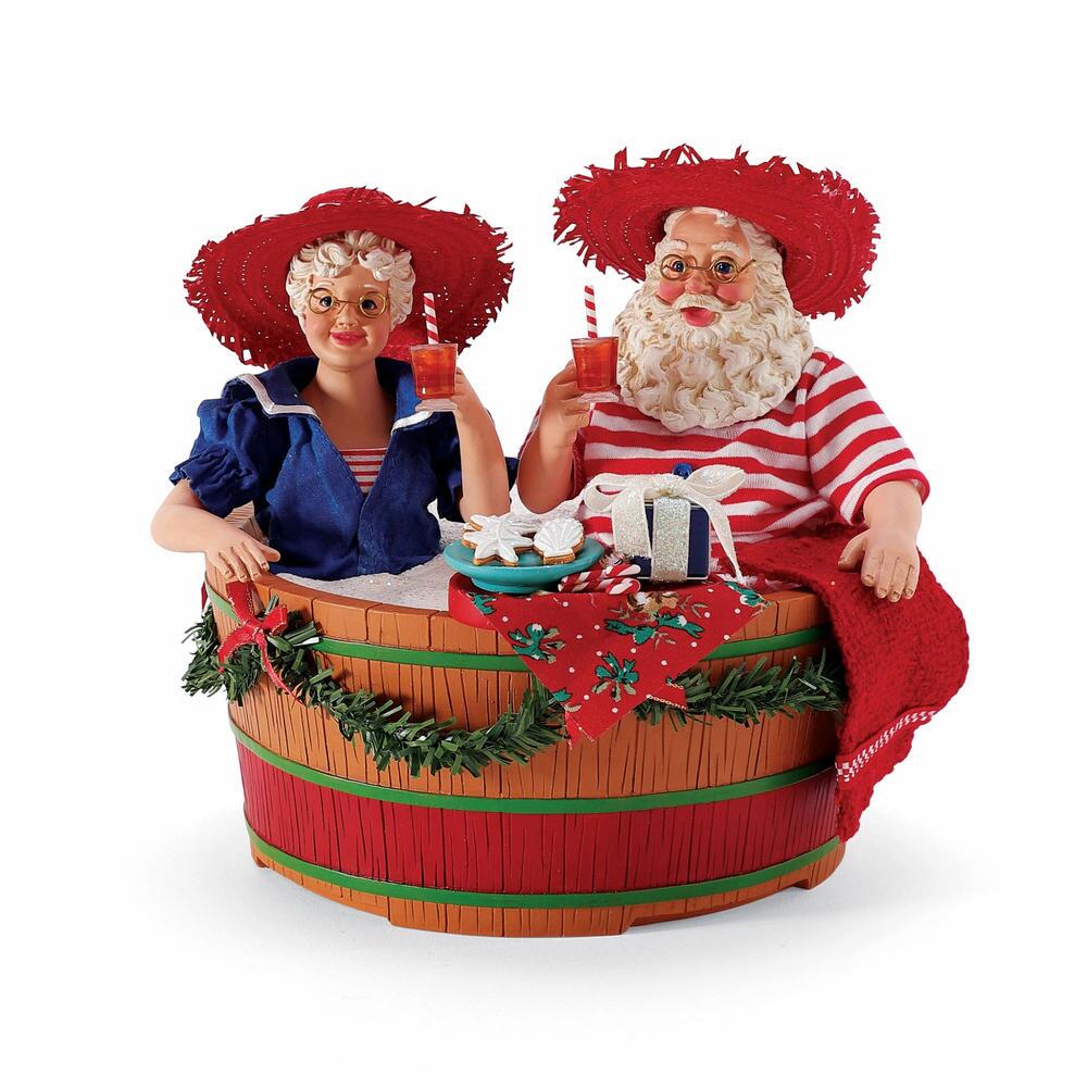 Possible Dreams By the Sea Hot Tub Party Santa and Mrs Claus