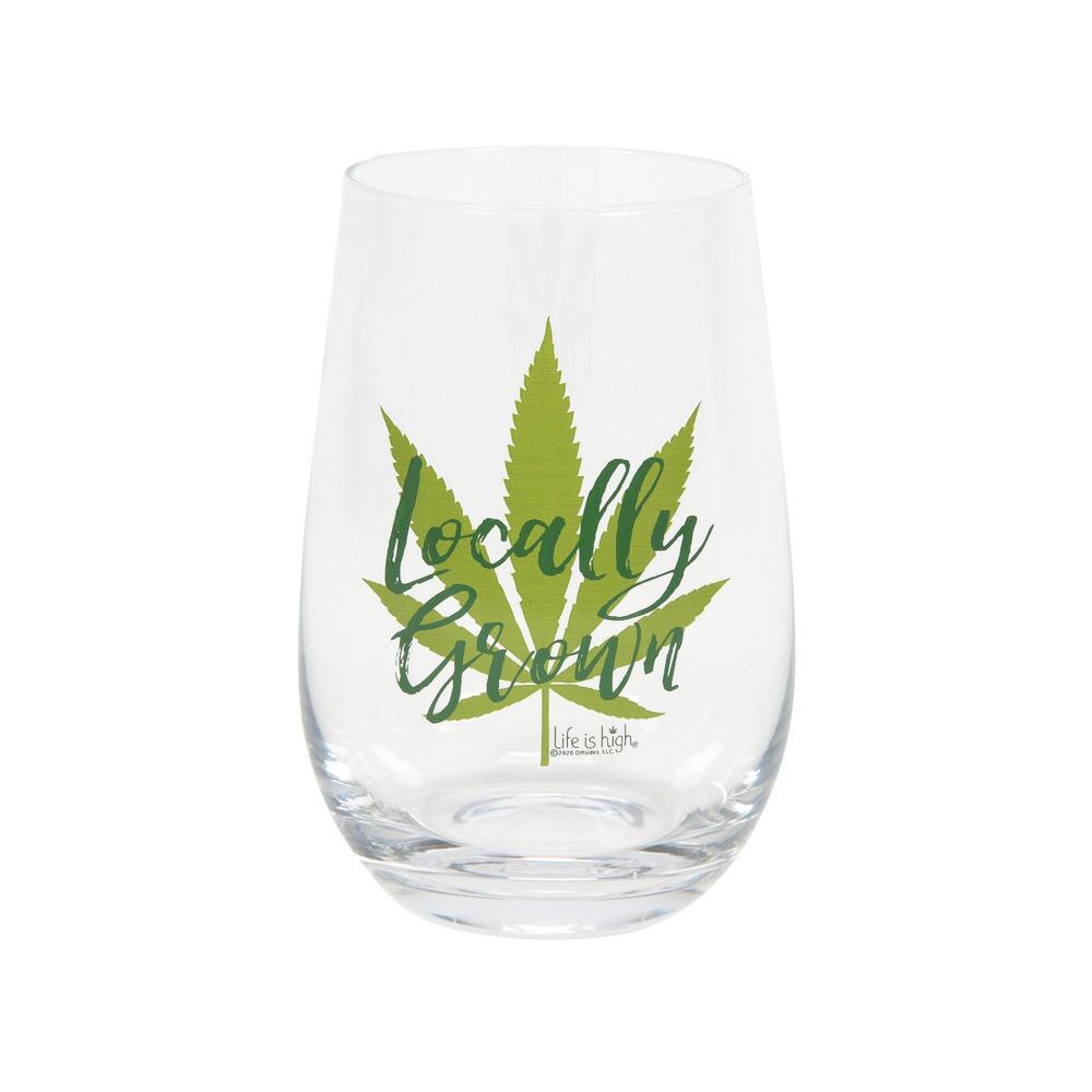 Our Name Is Mud Life is High Local Wine Glass