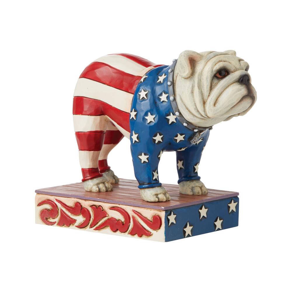 Heartwood Creek Mighty and Proud - Patriotic Bulldog Figurine