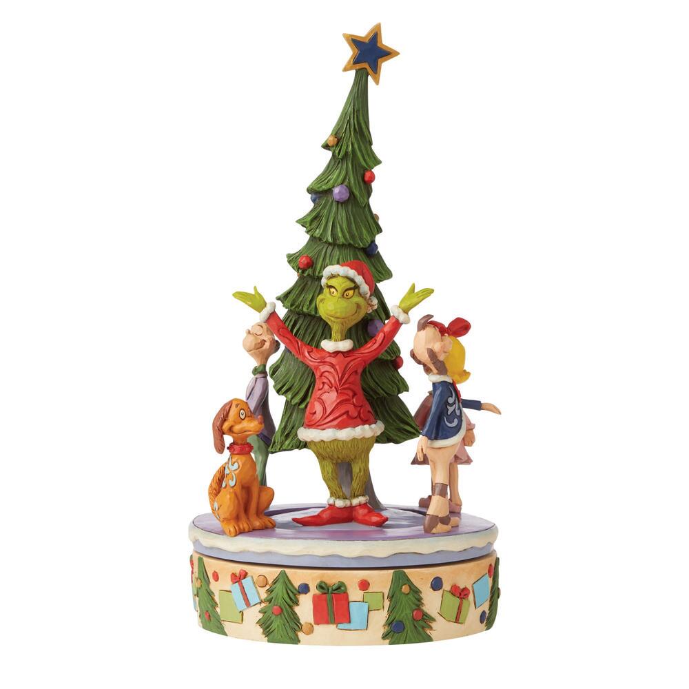 Heartwood Creek Dr Seuss Grinch Rotator Tree and Characters Figurine