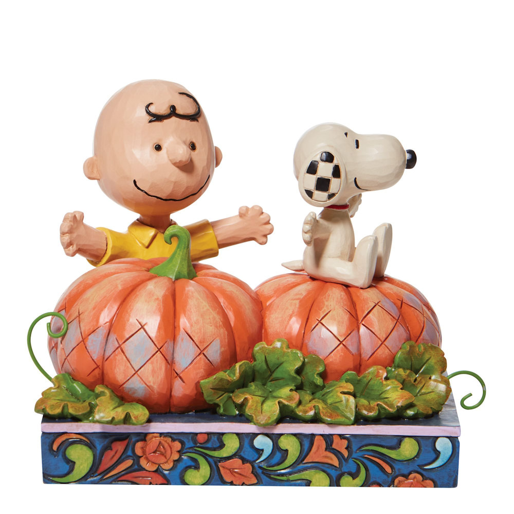 Heartwood Creek Halloween Charlie Brown and Snoopy in Pumpkin Patch