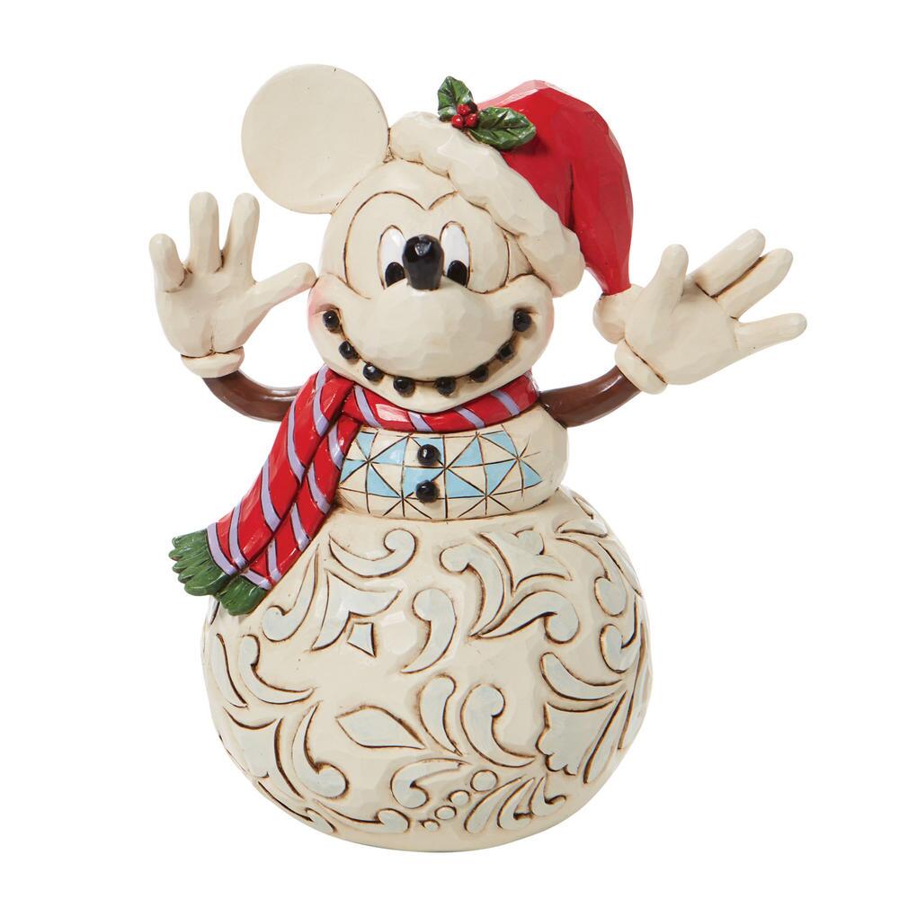 Heartwood Creek Disney Traditions Mickey Mouse Snowman Figurine