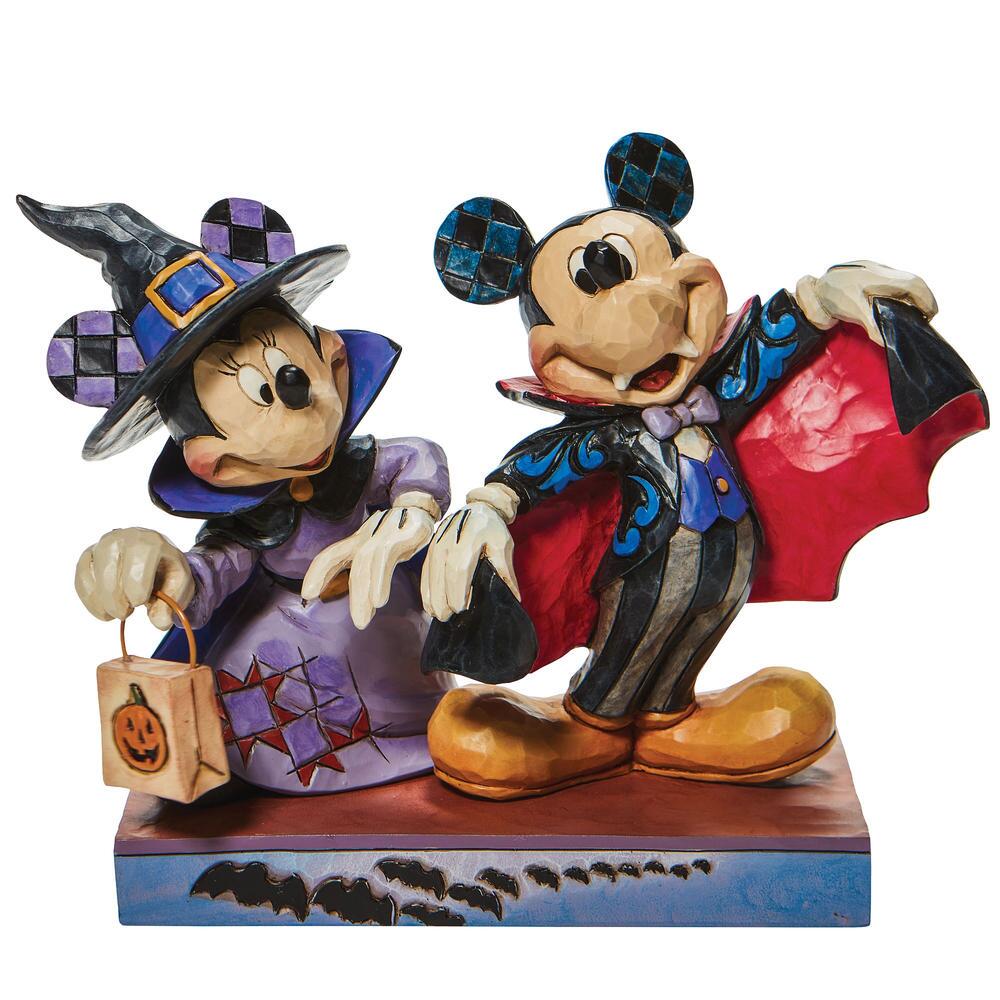 Heartwood Creek Disney Traditions Minnie Witch Vampire Mickey Figurine
