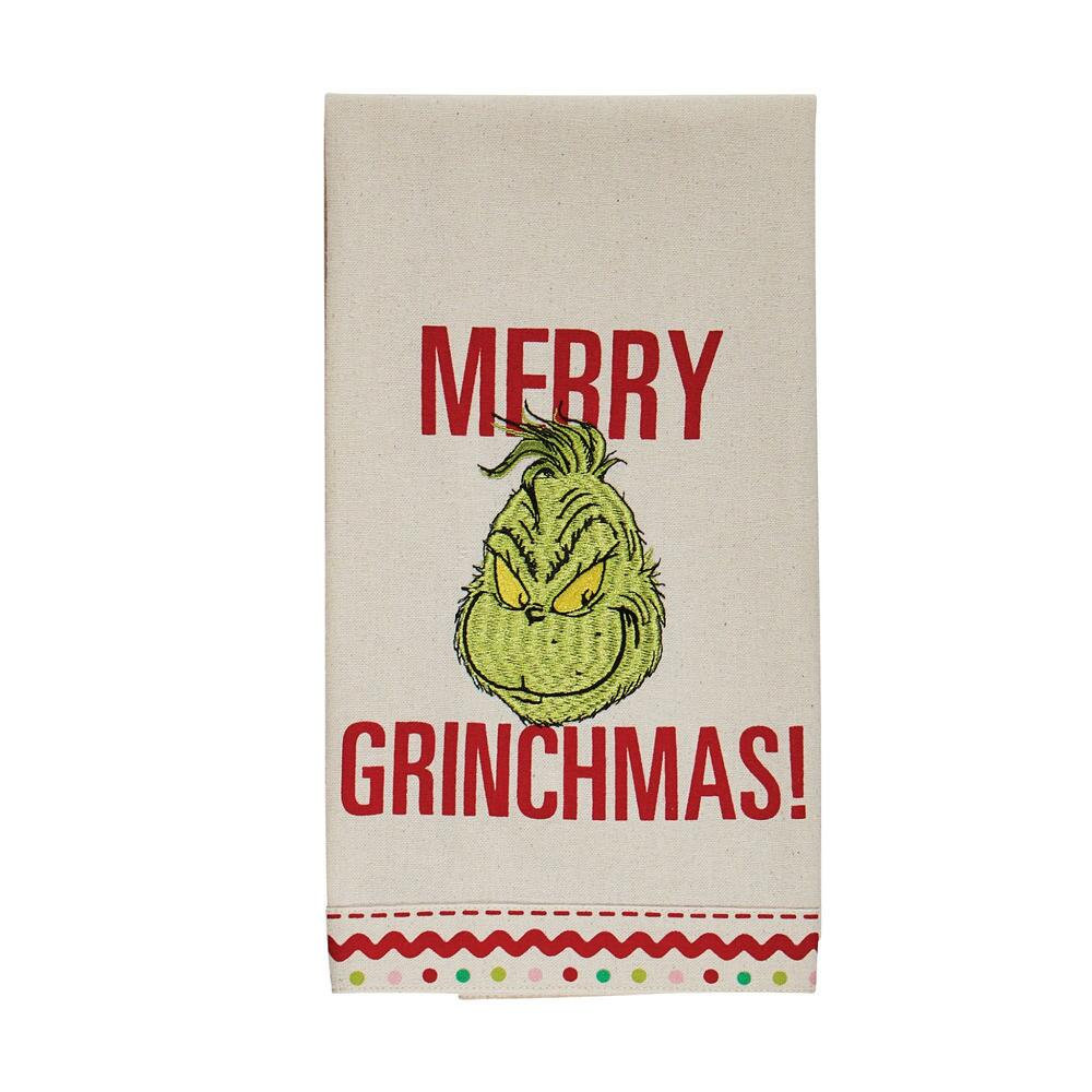 Department 56 Dr Seuss Grinch Merry Grinchmas Tea Towel
