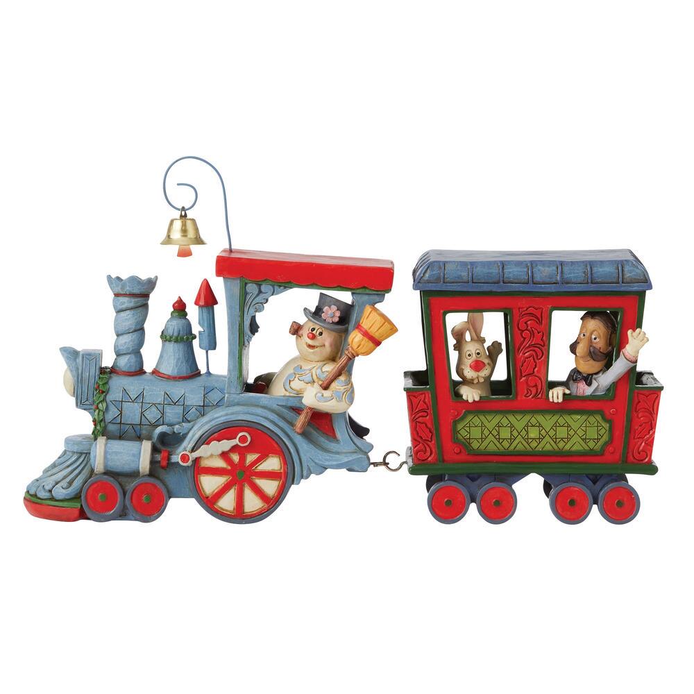 Heartwood Creek Frosty and Friends in Train Figurine