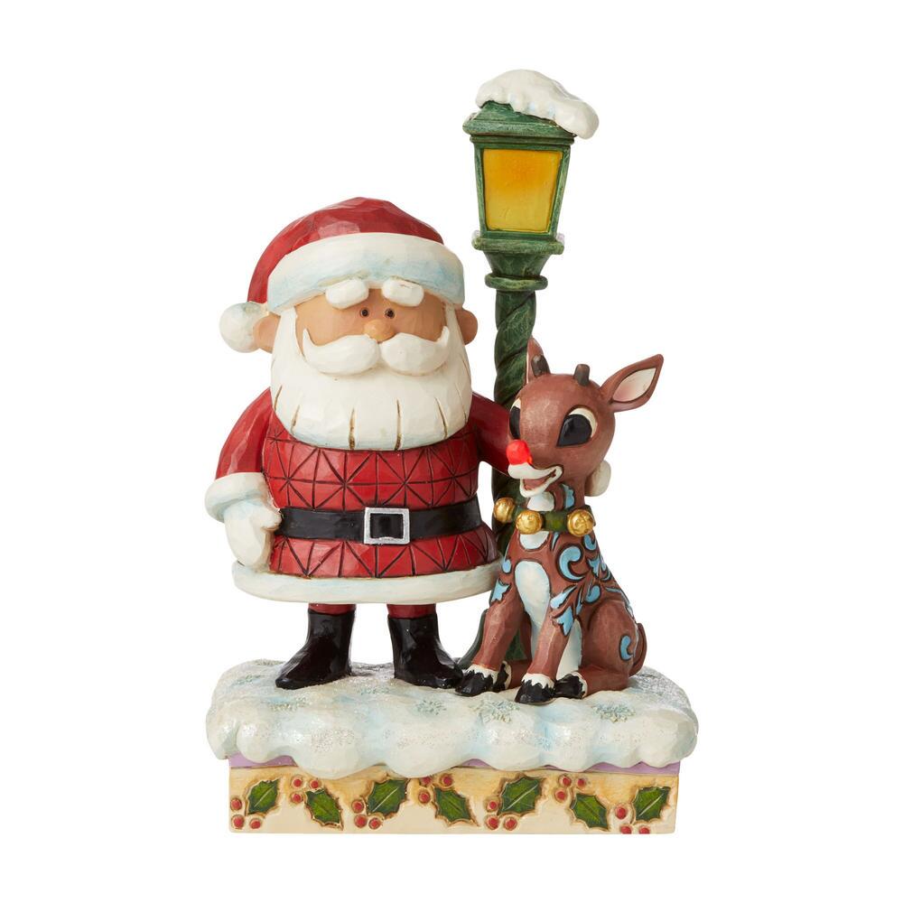 Heartwood Creek Rudolph Traditions Rudolph, Santa and Lamp Post
